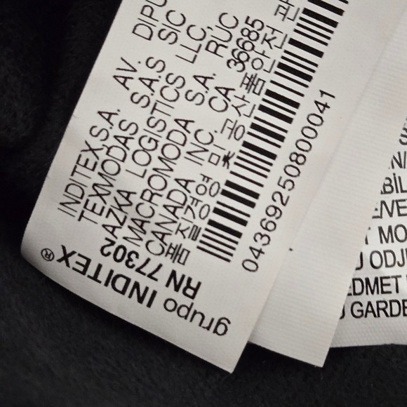 Zara Black Faux Leather Puff Sleeve Button Down Shirt Dress TunicLarge 4369/250 - Picture 9 of 12